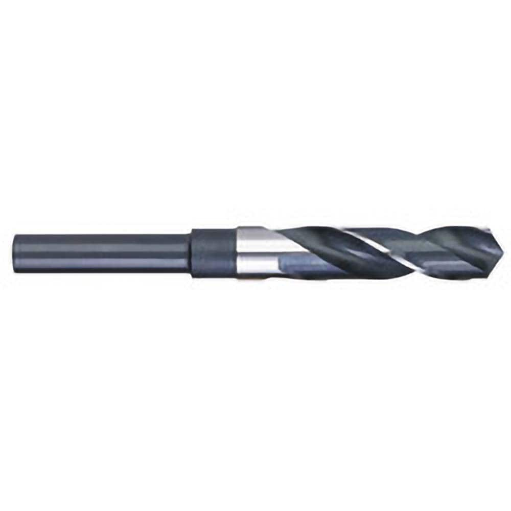 Reduced Shank Drill Bit: 1-1/4'' Dia, 1/2'' Shank Dia, 118  ™, High Speed Steel 6'' OAL, 3'' Flute Length, Bright/Uncoated Finish, Reduced Shank, Series 625