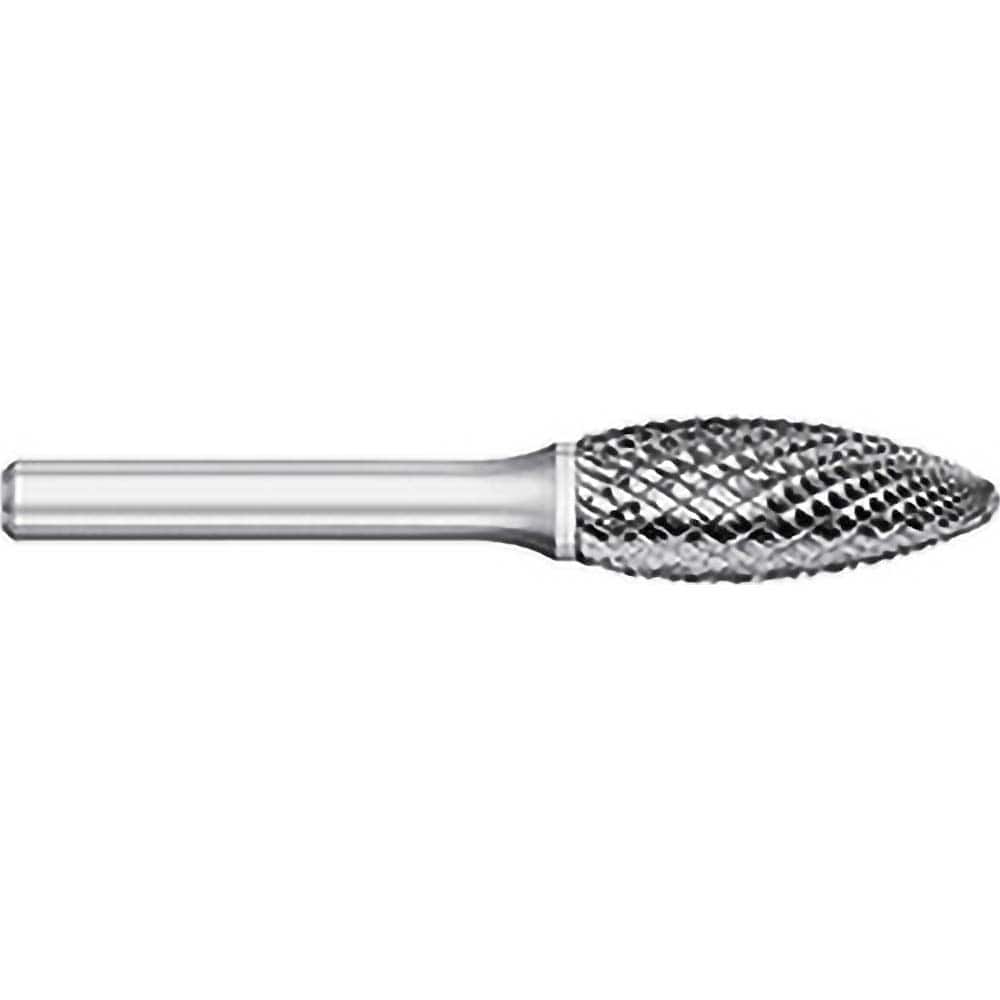 Titan USA - Burrs; Head Shape: Flame ; Industry Specification: SH-2 ; Tooth Style: Double Cut ; Cutting Diameter (Inch): 5/16 ; Cutting Diameter (Decimal Inch): 0.3125 ; Shank Diameter (Inch): 1/4 - Exact Industrial Supply