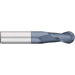Titan USA - Ball End Mills; Mill Diameter (Inch): 1/2 ; Mill Diameter (Decimal Inch): 0.5000 ; Number of Flutes: 2 ; Length of Cut (Inch): 1 ; Length of Cut (Decimal Inch): 1.0000 ; Material: Solid Carbide - Exact Industrial Supply