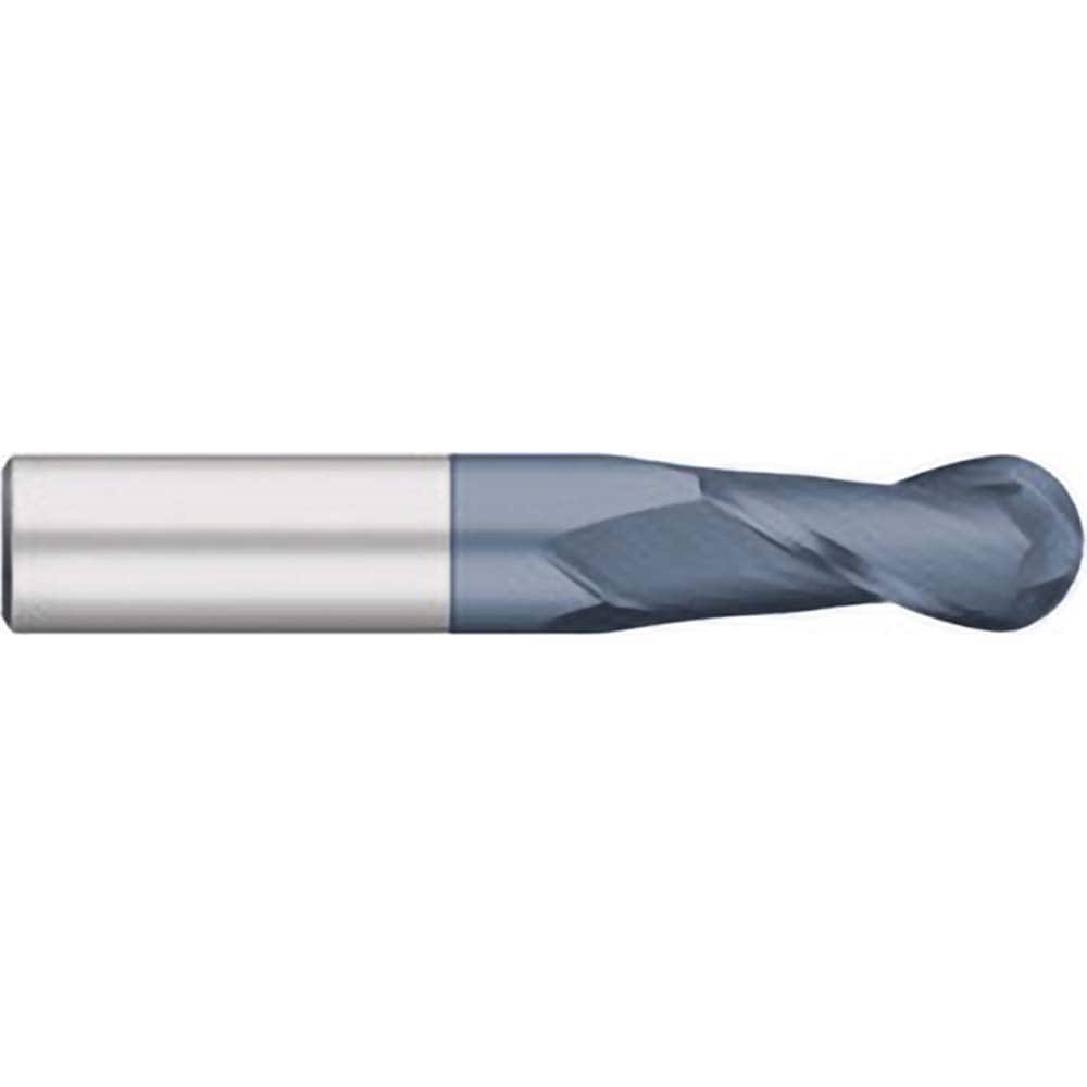 Titan USA - Ball End Mills; Mill Diameter (Inch): 9/16 ; Mill Diameter (Decimal Inch): 0.5625 ; Number of Flutes: 2 ; Length of Cut (Inch): 1-1/4 ; Length of Cut (Decimal Inch): 1.2500 ; Material: Solid Carbide - Exact Industrial Supply