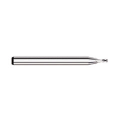 Corner Radius End Mill: 1/16″ Dia, 3/32″ LOC, 0.005″ Radius, 4 Flutes, Solid Carbide 1-1/2″ OAL, 1/8″ Shank Dia, 30 ° Helix, Bright/Uncoated, Corner Radius End, Centercutting