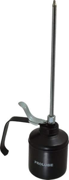 PRO-LUBE - 500 mL Capcity, 9" Long Rigid Spout, Lever-Type Oiler - Steel Pump, Steel Body, Powder Coated - USA Tool & Supply