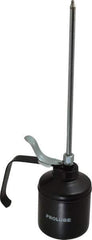 PRO-LUBE - 500 mL Capcity, 9" Long Rigid Spout, Lever-Type Oiler - Steel Pump, Steel Body, Powder Coated - USA Tool & Supply