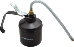 PRO-LUBE - 500 mL Capcity, 9" Long Flexible Spout, Lever-Type Oiler - Steel Pump, Steel Body, Powder Coated - USA Tool & Supply