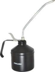 PRO-LUBE - 1,000 mL Capcity, 9" Long Rigid Spout, Lever-Type Oiler - Steel Pump, Steel Body, Powder Coated - USA Tool & Supply