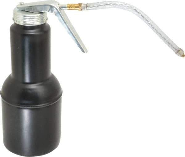 PRO-LUBE - 500 mL Capcity, 6" Long Flexible Spout, Pistol-Grip Oiler - Steel Pump, Steel Body, Powder Coated - USA Tool & Supply