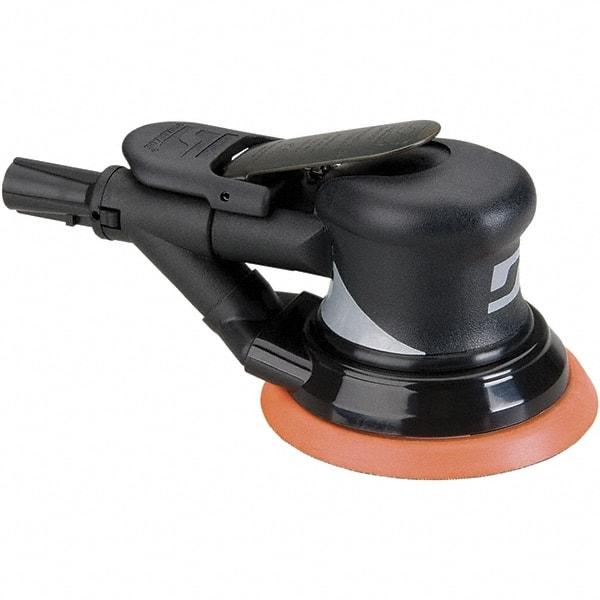 Dynabrade - 12,000 OPM, 18 CFM Air Consumption, Palm Air Orbital Sander - Round Pad, 1/4 NPT Inlet - USA Tool & Supply