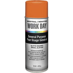 Krylon - Orange, Gloss, Enamel Spray Paint - 9 to 13 Sq Ft per Can, 10 oz Container, Use on Ceramics, Glass, Metal, Plaster, Wood - USA Tool & Supply