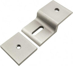 80/20 Inc. - 45mm Wide, Open Shelving Accessory/Component - Aluminum, Clear Anodized Finish, 87mm Long, Use with 45 Series & Bolt Kits 75-3619 & 11-8318 - USA Tool & Supply