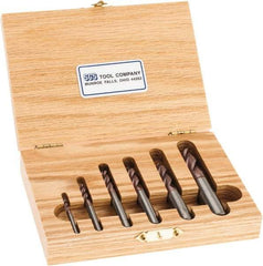 SGS - 1/8 to 1/2", 4 Flute Square End Mill Set - TiCN Coating, Solid Carbide, Single End, 1/8, 3/16, 1/4, 5/16, 3/8, 1/2" Shank Diam, Centercutting - USA Tool & Supply