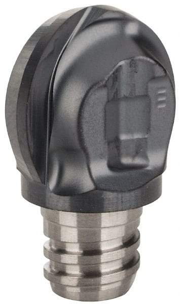 Iscar - MM HBR Grade IC908 Carbide Ball Nose Milling Tip Insert - TiAlN Finish, 2 Flutes, 1/2" Cutting Diam, 0.482" Extension - USA Tool & Supply