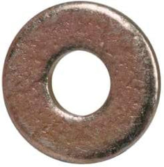 Made in USA - #0 Screw, Grade 1008/1010 Steel Standard Flat Washer - 0.078" ID x 0.188" OD, 0.02" Thick, Cadmium-Plated Finish, Meets Military Specifications - USA Tool & Supply