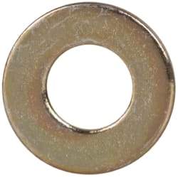 Made in USA - #4 Screw, Grade 1008/1010 Steel Standard Flat Washer - 1/8" ID x 1/4" OD, 0.02" Thick, Cadmium-Plated Finish, Meets Military Specifications - USA Tool & Supply
