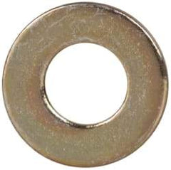 Made in USA - #4 Screw, Grade 1008/1010 Steel Standard Flat Washer - 1/8" ID x 1/4" OD, 0.02" Thick, Cadmium-Plated Finish, Meets Military Specifications - USA Tool & Supply