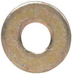 Made in USA - #4 Screw, Grade 1008/1010 Steel Standard Flat Washer - 1/8" ID x 0.312" OD, 0.03" Thick, Cadmium-Plated Finish, Meets Military Specifications - USA Tool & Supply