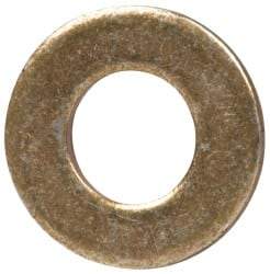 Made in USA - #5 Screw, Grade 1008/1010 Steel Standard Flat Washer - 0.141" ID x 0.281" OD, 0.03" Thick, Cadmium-Plated Finish, Meets Military Specifications - USA Tool & Supply