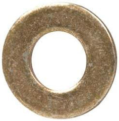 Made in USA - #6 Screw, Grade 1008/1010 Steel Standard Flat Washer - 0.156" ID x 0.312" OD, 0.03" Thick, Cadmium-Plated Finish, Meets Military Specifications - USA Tool & Supply