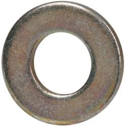 Made in USA - #8 Screw, Grade 1008/1010 Steel Standard Flat Washer - 0.188" ID x 3/8" OD, 0.042" Thick, Cadmium-Plated Finish, Meets Military Specifications - USA Tool & Supply