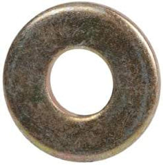 Made in USA - #8 Screw, Grade 1008/1010 Steel Standard Flat Washer - 0.188" ID x 0.438" OD, 0.06" Thick, Cadmium-Plated Finish, Meets Military Specifications - USA Tool & Supply