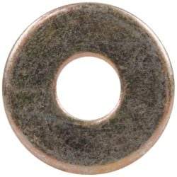 Made in USA - #8 Screw, Grade 1008/1010 Steel Standard Flat Washer - 0.188" ID x 1/2" OD, 0.06" Thick, Cadmium-Plated Finish, Meets Military Specifications - USA Tool & Supply
