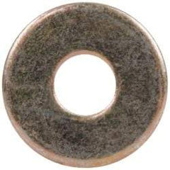 Made in USA - #8 Screw, Grade 1008/1010 Steel Standard Flat Washer - 0.188" ID x 1/2" OD, 0.06" Thick, Cadmium-Plated Finish, Meets Military Specifications - USA Tool & Supply