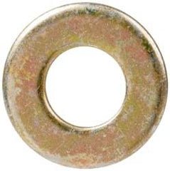 Made in USA - #10 Screw, Grade 1008/1010 Steel Standard Flat Washer - 0.219" ID x 0.438" OD, 0.042" Thick, Cadmium-Plated Finish, Meets Military Specifications - USA Tool & Supply