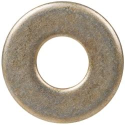Made in USA - #10 Screw, Grade 1008/1010 Steel Standard Flat Washer - 0.219" ID x 1/2" OD, 0.048" Thick, Cadmium-Plated Finish, Meets Military Specifications - USA Tool & Supply