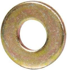 Made in USA - #10 Screw, Grade 1008/1010 Steel Standard Flat Washer - 1/4" ID x 0.562" OD, 0.06" Thick, Cadmium-Plated Finish, Meets Military Specifications - USA Tool & Supply
