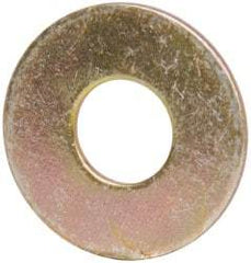 Made in USA - #10 Screw, Grade 1008/1010 Steel Standard Flat Washer - 1/4" ID x 5/8" OD, 0.03" Thick, Cadmium-Plated Finish, Meets Military Specifications - USA Tool & Supply