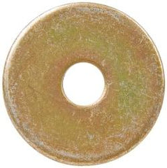 Made in USA - #10 Screw, Grade 1008/1010 Steel Standard Flat Washer - 1/4" ID x 0.938" OD, 0.06" Thick, Cadmium-Plated Finish, Meets Military Specifications - USA Tool & Supply