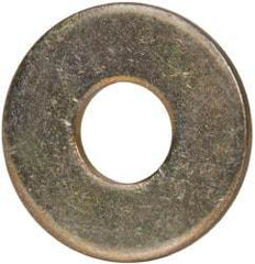 Made in USA - 1/4" Screw, Grade 1008/1010 Steel Standard Flat Washer - 0.281" ID x 0.734" OD, 0.06" Thick, Cadmium-Plated Finish, Meets Military Specifications - USA Tool & Supply