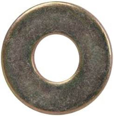 Made in USA - 1/4" Screw, Grade 1008/1010 Steel Standard Flat Washer - 0.312" ID x 0.734" OD, 0.06" Thick, Cadmium-Plated Finish, Meets Military Specifications - USA Tool & Supply