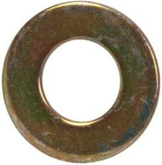 Made in USA - 5/16" Screw, Grade 1008/1010 Steel Standard Flat Washer - 0.344" ID x 0.688" OD, 0.06" Thick, Cadmium-Plated Finish, Meets Military Specifications - USA Tool & Supply
