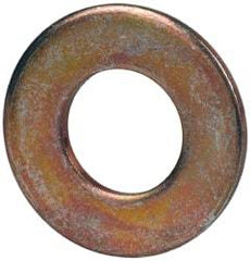 Made in USA - 3/8" Screw, Grade 1008/1010 Steel Standard Flat Washer - 0.406" ID x 0.812" OD, 0.06" Thick, Cadmium-Plated Finish, Meets Military Specifications - USA Tool & Supply