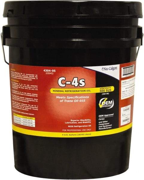 Nu-Calgon - 5 Gallon Pail Mineral Oil Refrigeration Oil - USA Tool & Supply