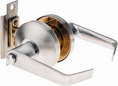 Falcon - Medium Duty Entry Lever Lockset - 2-3/4" Back Set, For Best/ Falcon I/C-Core Cylinder, Satin Chrome Finish - USA Tool & Supply