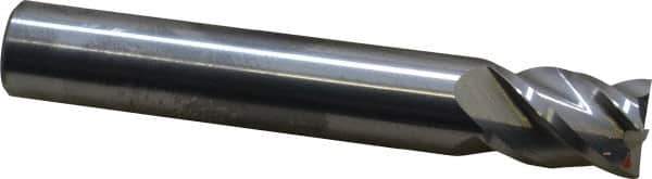 Accupro - 12mm, 16mm LOC, 12mm Shank Diam, 76mm OAL, 4 Flute, Solid Carbide Square End Mill - Single End, Uncoated, Spiral Flute, 40° Helix, Centercutting, Right Hand Cut, Right Hand Flute - USA Tool & Supply