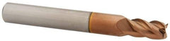 Accupro - 7mm, 12mm LOC, 8mm Shank Diam, 63mm OAL, 4 Flute, Solid Carbide Square End Mill - Single End, TiCN Finish, Spiral Flute, 40° Helix, Centercutting, Right Hand Cut, Right Hand Flute - USA Tool & Supply