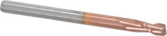 Accupro - 3mm, 6mm LOC, 3mm Shank Diam, 38mm OAL, 2 Flute, Solid Carbide Square End Mill - Single End, TiCN Finish, Spiral Flute, 40° Helix, Centercutting, Right Hand Cut, Right Hand Flute - USA Tool & Supply