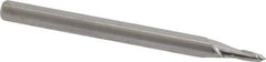 Accupro - 1.5mm Diam, 3mm LOC, 2 Flute Solid Carbide Ball End Mill - Uncoated, Single End, 38mm OAL, 3mm Shank Diam, Spiral Flute - USA Tool & Supply