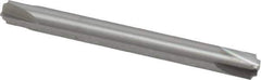 Accupro - 0.04" Radius, 1/4" Mill Diam, 4 Flute Solid Carbide Corner Rounding End Mill - Double End, Uncoated, 2-1/2" OAL, 1/4" Shank Diam - USA Tool & Supply