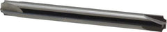 Accupro - 0.046" Radius, 1/4" Mill Diam, 4 Flute Solid Carbide Corner Rounding End Mill - Double End, Uncoated, 2-1/2" OAL, 1/4" Shank Diam - USA Tool & Supply