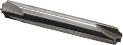 Accupro - 0.078" Radius, 3/8" Mill Diam, 4 Flute Solid Carbide Corner Rounding End Mill - Double End, Uncoated, 2-1/2" OAL, 3/8" Shank Diam - USA Tool & Supply