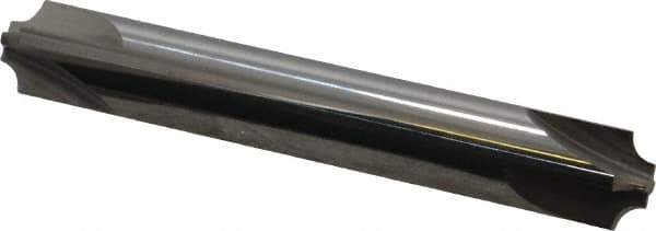 Accupro - 0.094" Radius, 3/8" Mill Diam, 4 Flute Solid Carbide Corner Rounding End Mill - Double End, Uncoated, 2-1/2" OAL, 3/8" Shank Diam - USA Tool & Supply