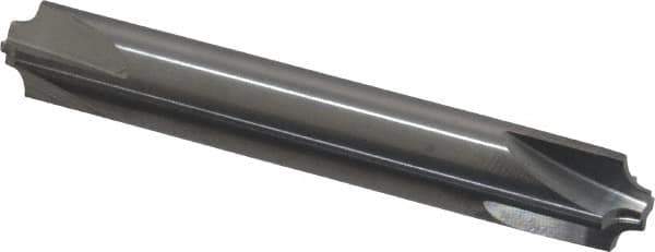 Accupro - 0.1" Radius, 3/8" Mill Diam, 4 Flute Solid Carbide Corner Rounding End Mill - Double End, Uncoated, 2-1/2" OAL, 3/8" Shank Diam - USA Tool & Supply