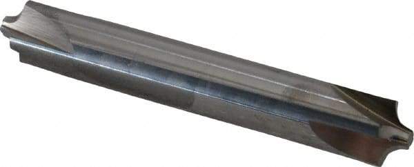 Accupro - 1/8" Radius, 3/8" Mill Diam, 4 Flute Solid Carbide Corner Rounding End Mill - Double End, Uncoated, 2-1/2" OAL, 3/8" Shank Diam - USA Tool & Supply