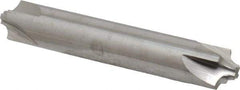 Accupro - 0.156" Radius, 1/2" Mill Diam, 4 Flute Solid Carbide Corner Rounding End Mill - Double End, Uncoated, 3" OAL, 1/2" Shank Diam - USA Tool & Supply