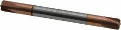 Accupro - 0.015" Radius, 3/16" Mill Diam, 4 Flute Solid Carbide Corner Rounding End Mill - Double End, TiCN Finish, 2" OAL, 3/16" Shank Diam - USA Tool & Supply