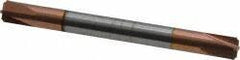 Accupro - 0.015" Radius, 3/16" Mill Diam, 4 Flute Solid Carbide Corner Rounding End Mill - Double End, TiCN Finish, 2" OAL, 3/16" Shank Diam - USA Tool & Supply