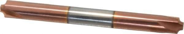 Accupro - 0.062" Radius, 1/4" Mill Diam, 4 Flute Solid Carbide Corner Rounding End Mill - Double End, TiCN Finish, 2-1/2" OAL, 1/4" Shank Diam - USA Tool & Supply